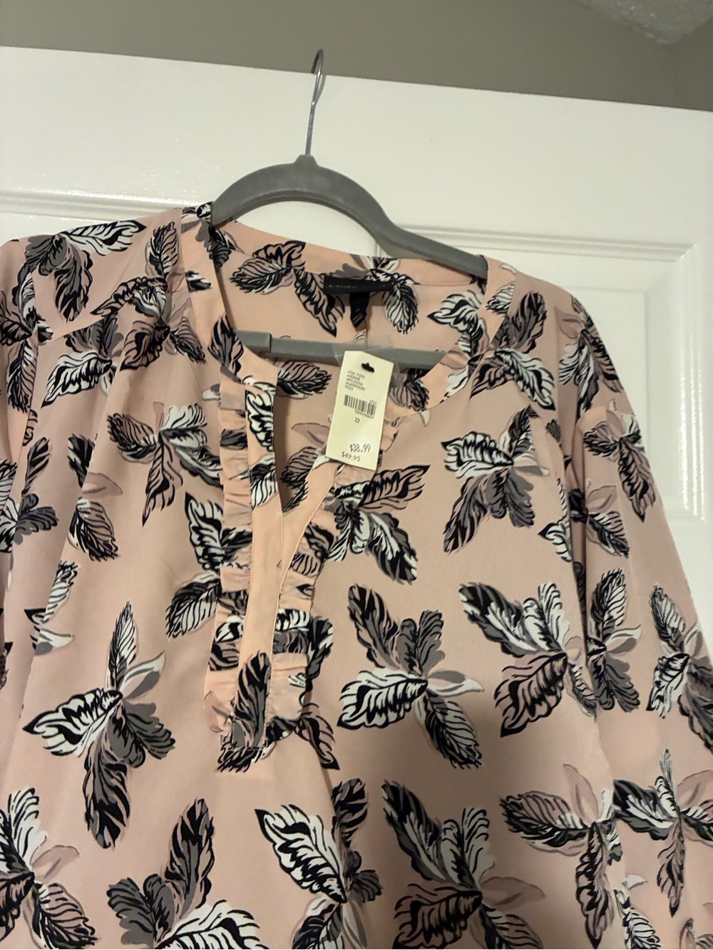 Women's Blouse - Pink Floral Print